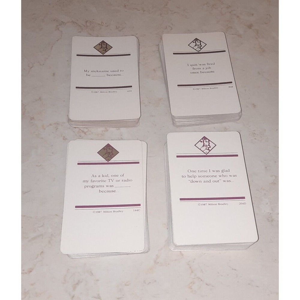 1987 The Secrets Game Replacement Piece CARDS